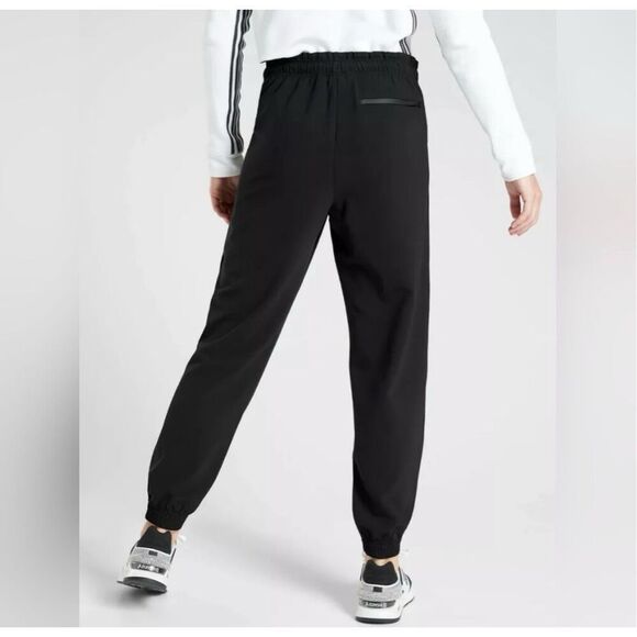 Athleta Metropolis Jogger pants black high rise ruched elastic waist travel 0 - Picture 14 of 14